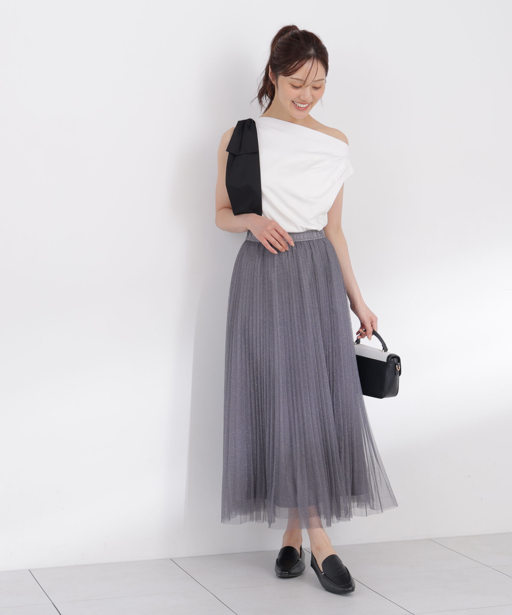 PROPORTION BODY DRESSING「＜EDIT COLOGNE＞ラメプリーツスカート」|スカート|