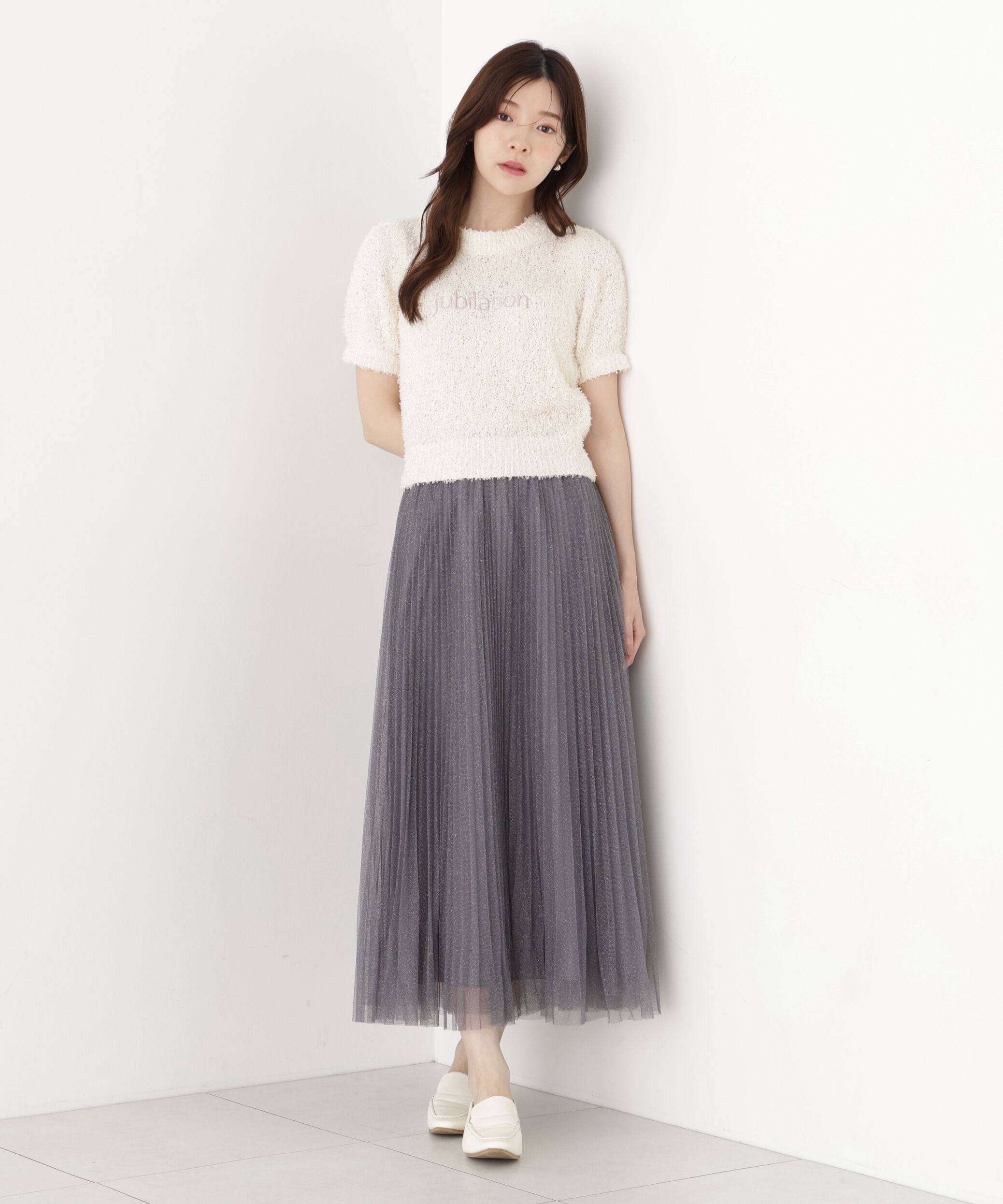 PROPORTION BODY DRESSING「＜EDIT COLOGNE＞ラメプリーツスカート」|スカート|