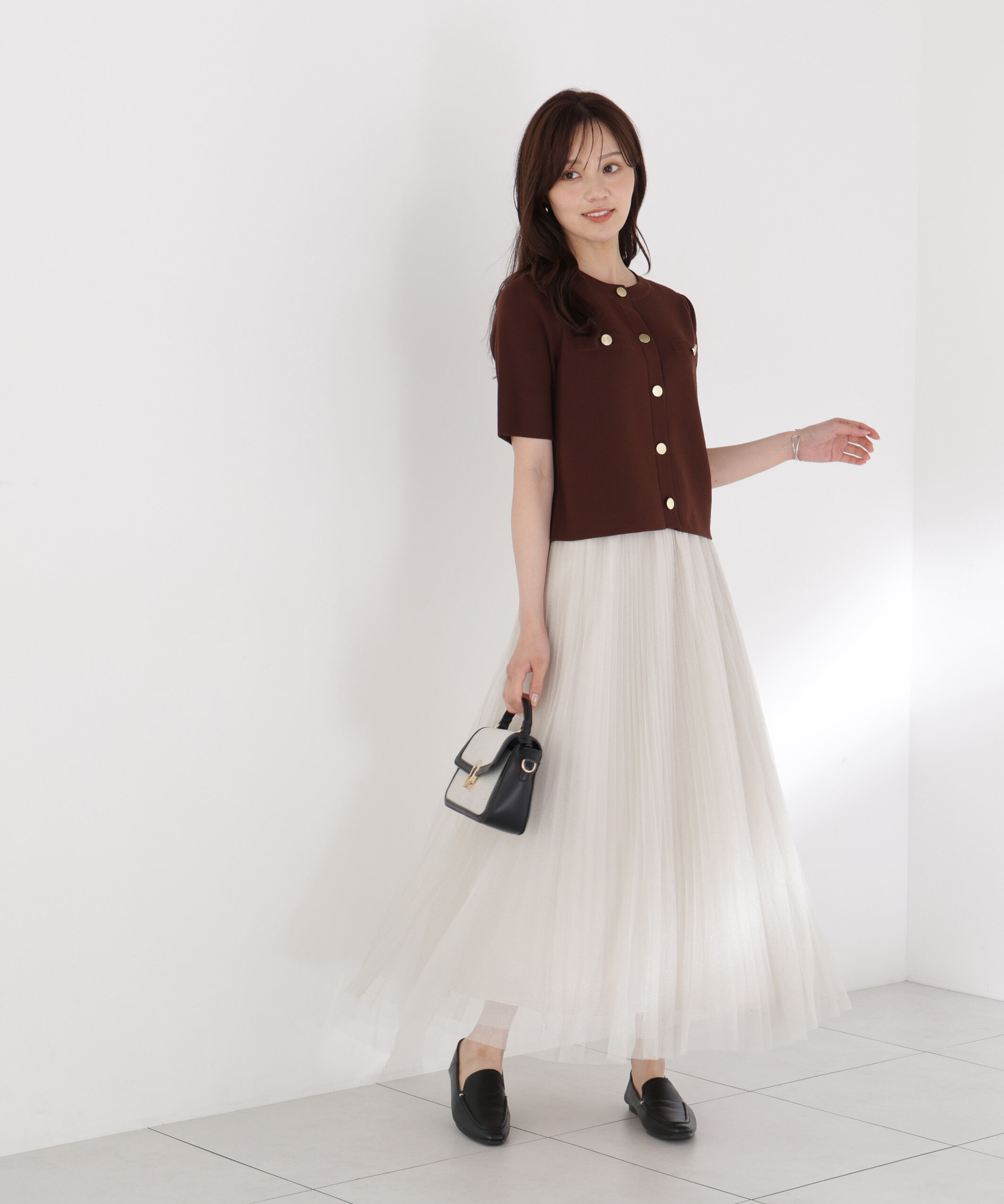 PROPORTION BODY DRESSING「＜EDIT COLOGNE＞ラメプリーツスカート」|スカート|