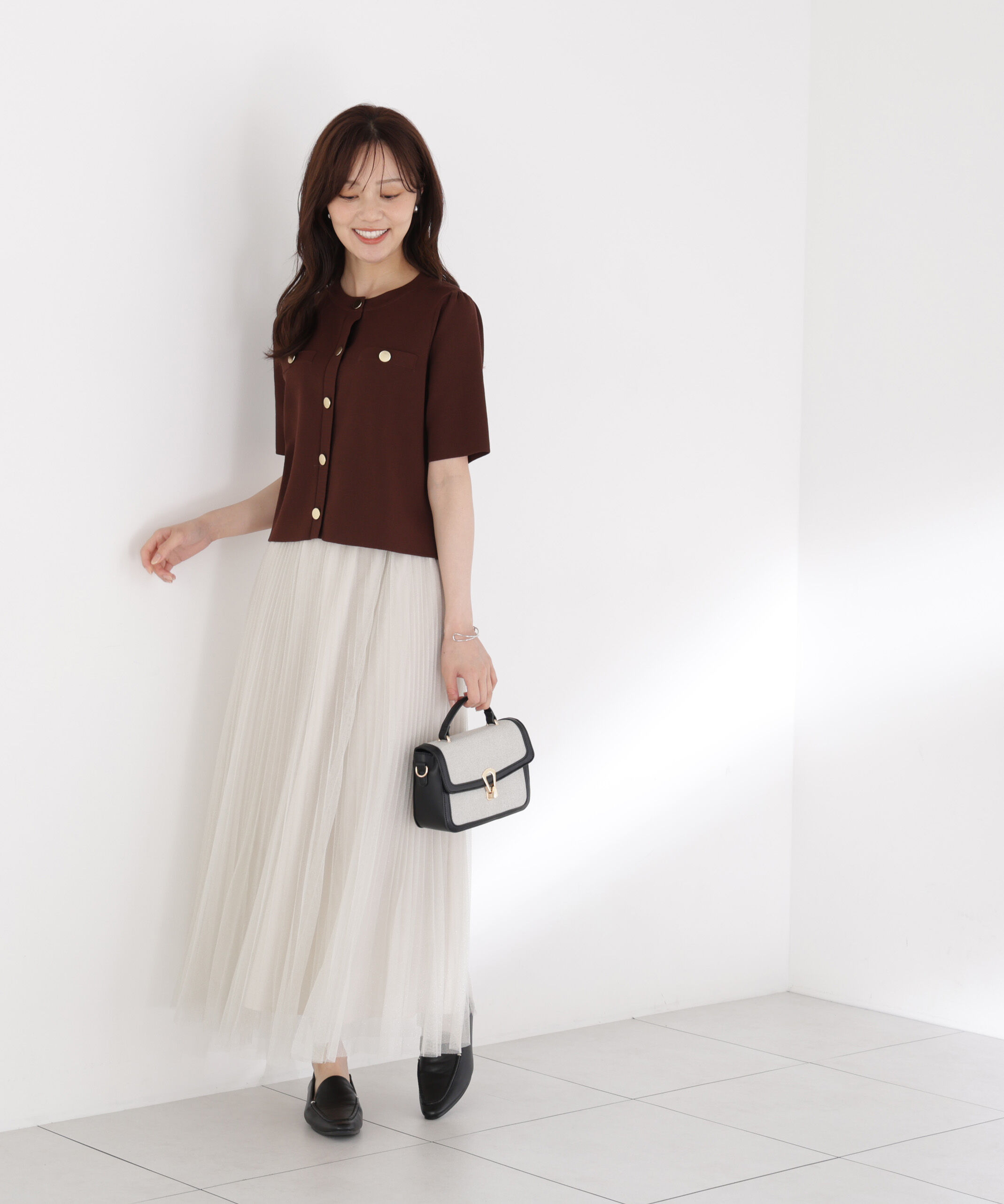 PROPORTION BODY DRESSING「＜EDIT COLOGNE＞ラメプリーツスカート」|スカート|