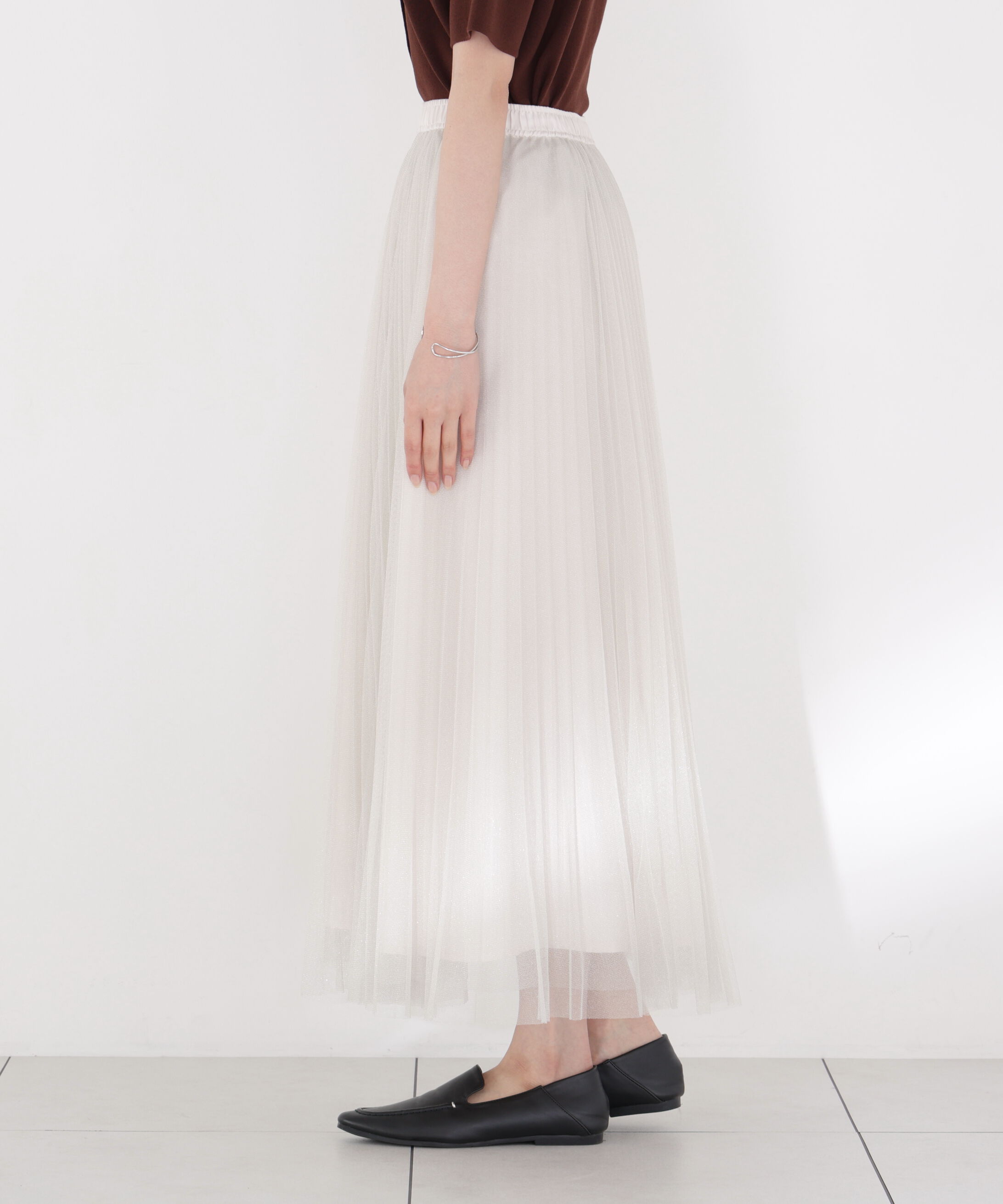 PROPORTION BODY DRESSING「＜EDIT COLOGNE＞ラメプリーツスカート」|スカート|