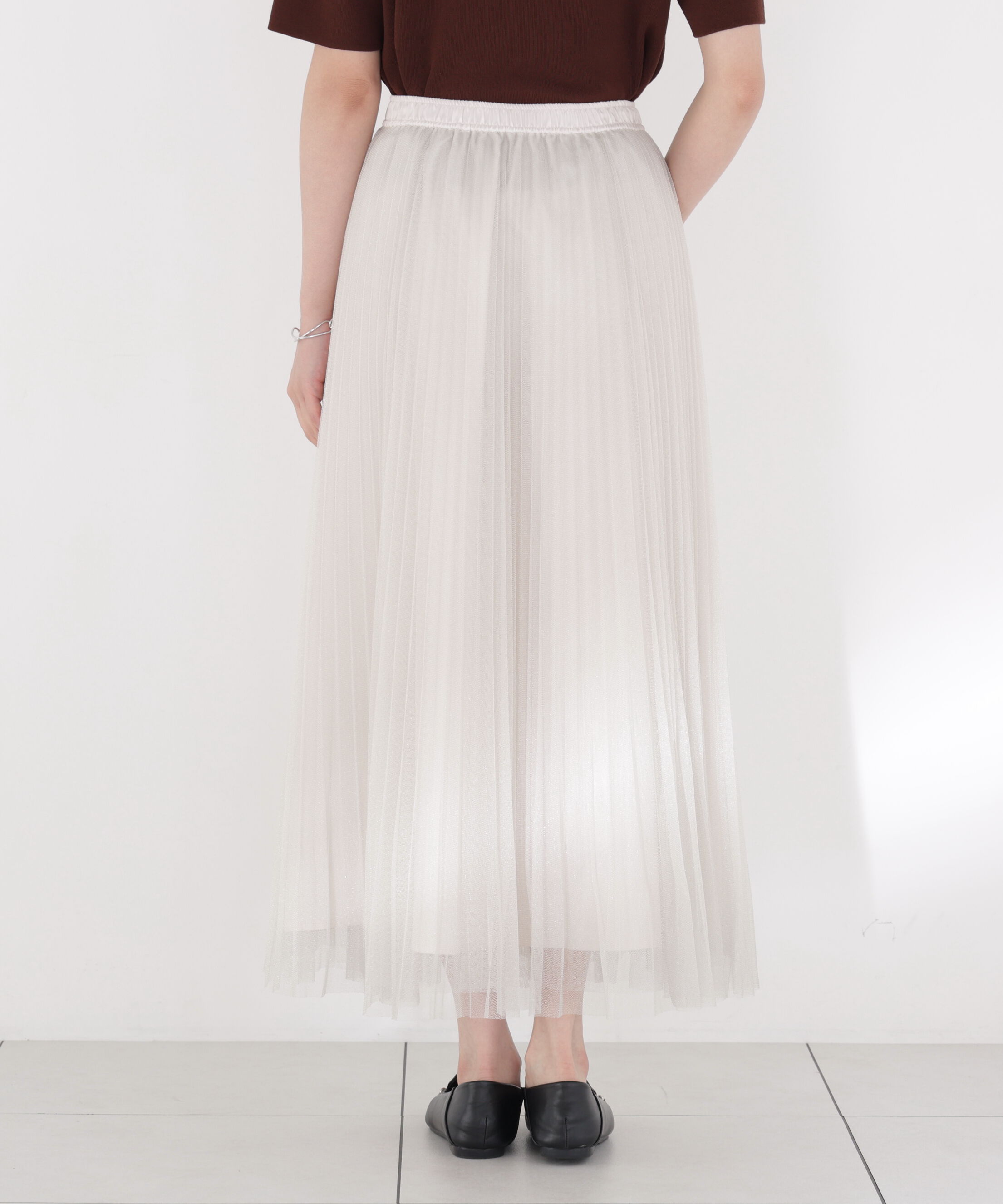 PROPORTION BODY DRESSING「＜EDIT COLOGNE＞ラメプリーツスカート」|スカート|