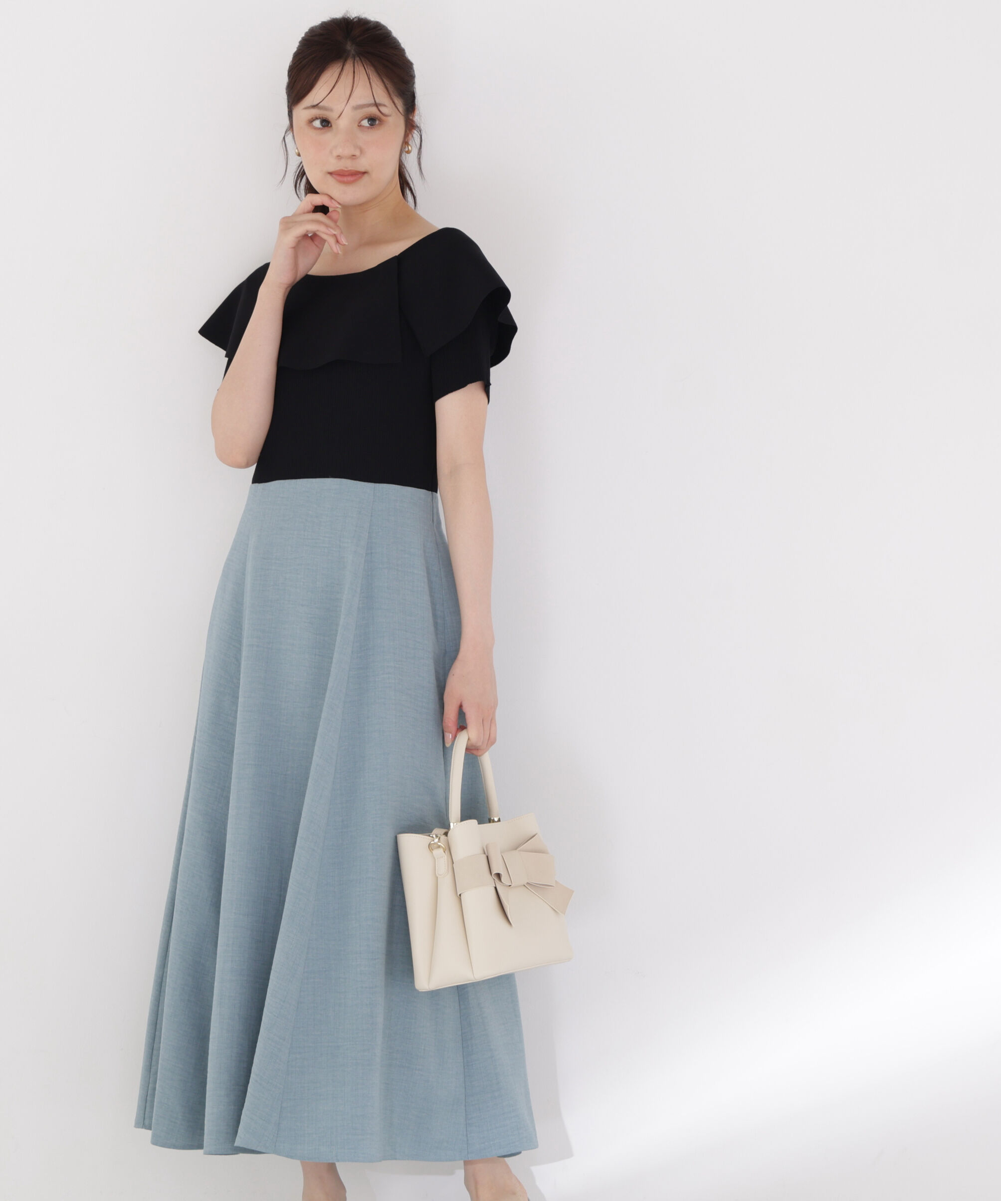 PROPORTION BODY DRESSING「ケープニットドッキングワンピース」|ワンピース|
