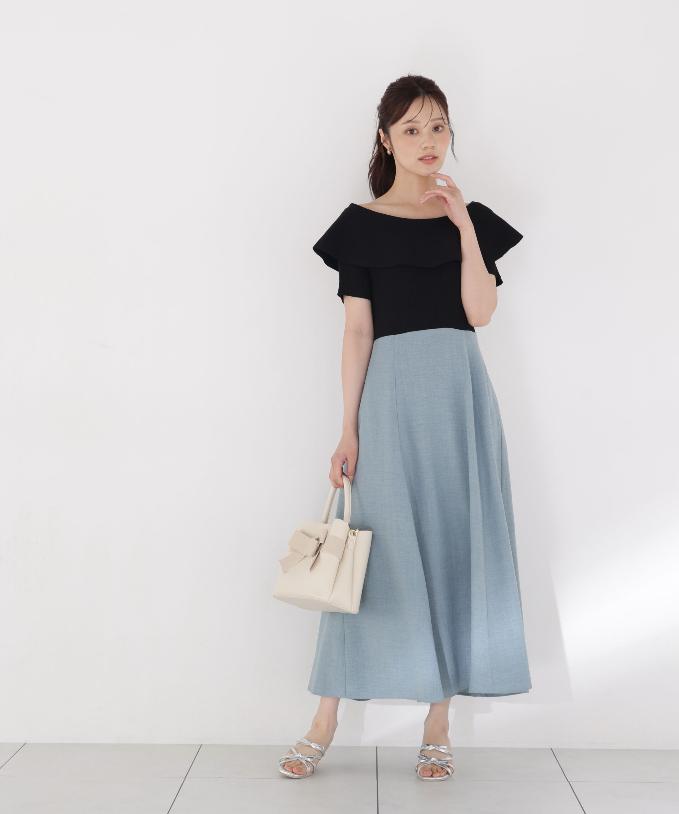 PROPORTION BODY DRESSING「ケープニットドッキングワンピース」|ワンピース|
