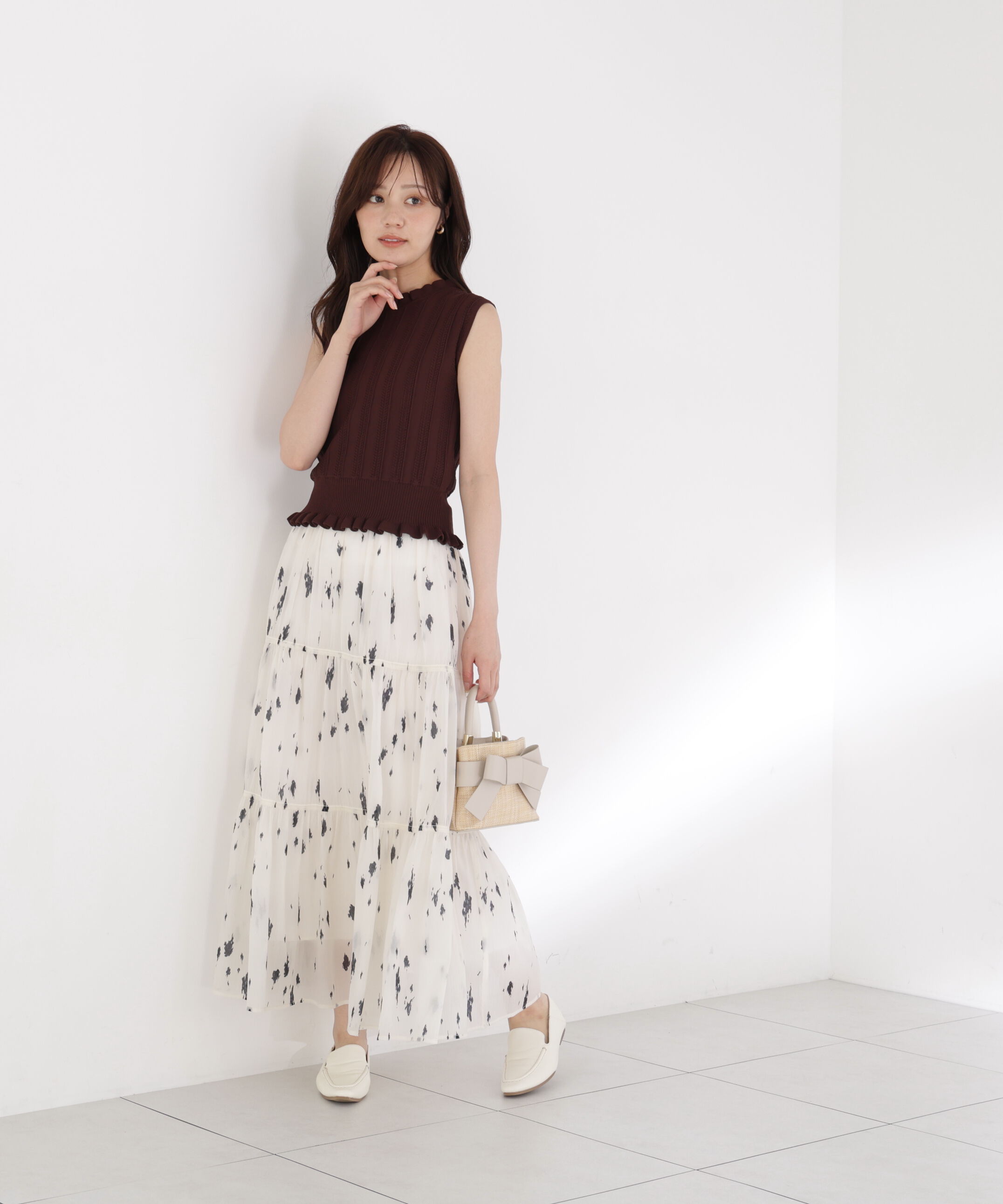 PROPORTION BODY DRESSING「レース編みノースリーブニット」|ニット・セーター|