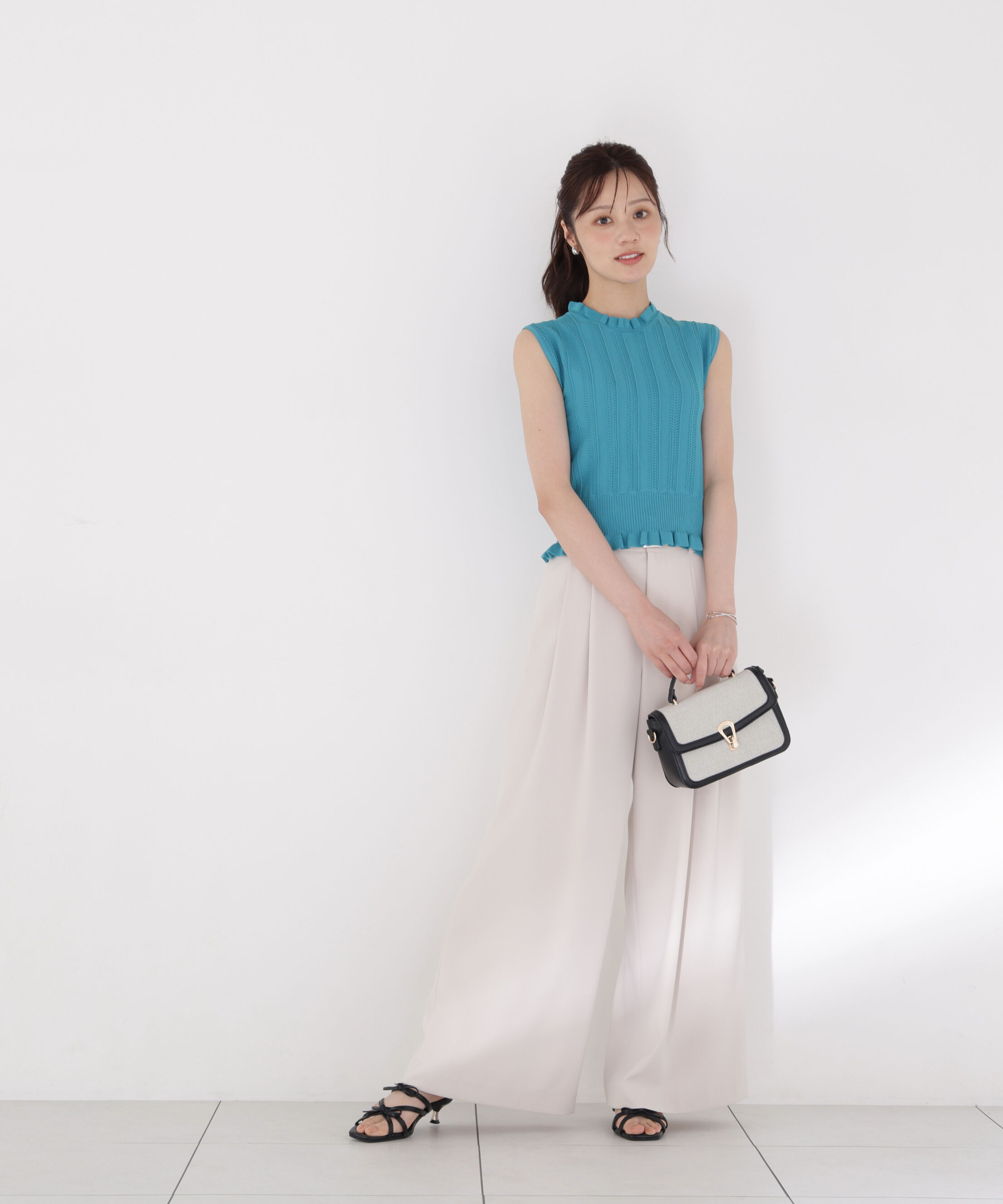 PROPORTION BODY DRESSING「レース編みノースリーブニット」|ニット・セーター|