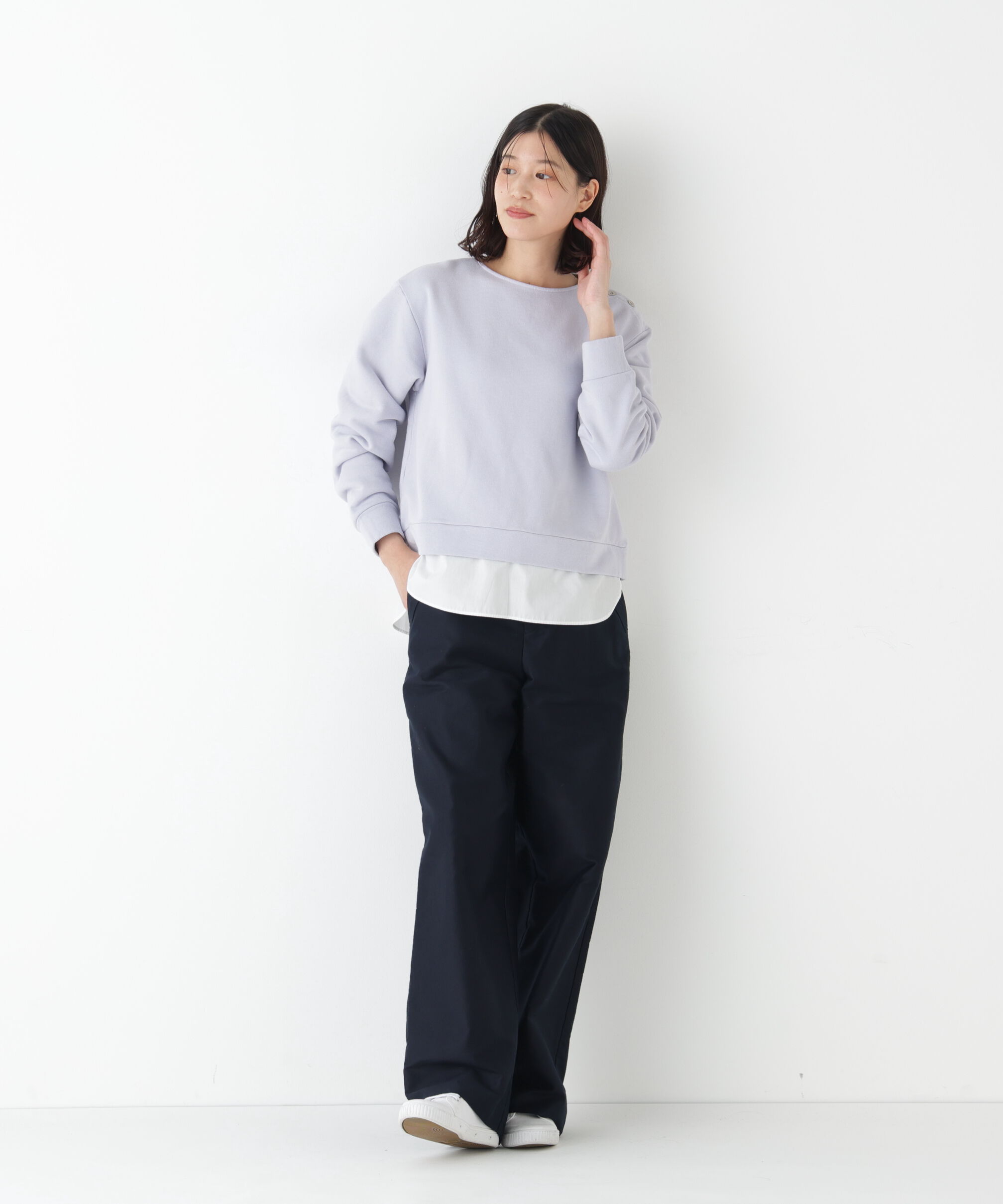  「◆シャツテールドッキングプルオーバー」|Tシャツ・カットソー|