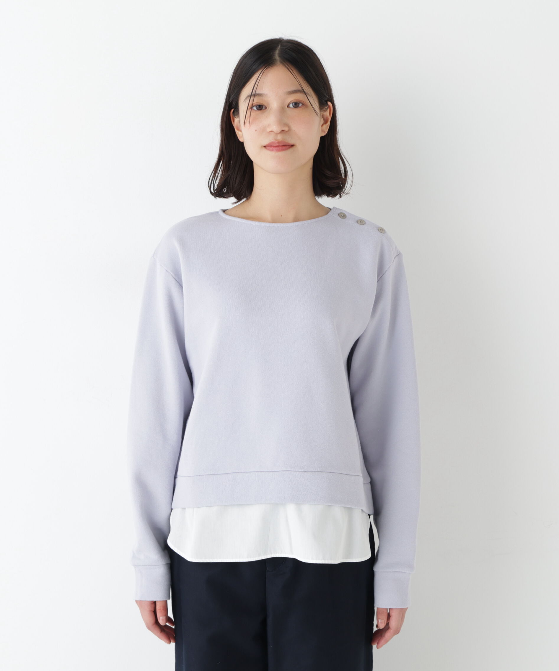  「◆シャツテールドッキングプルオーバー」|Tシャツ・カットソー|