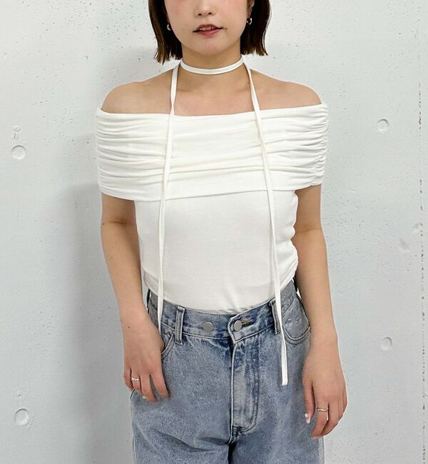 archives「ギャザーオフショルカットＴＯＰＳ」|タンクトップ|
