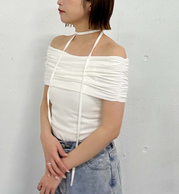 archives「ギャザーオフショルカットＴＯＰＳ」|タンクトップ|