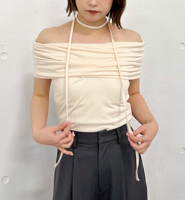 archives「ギャザーオフショルカットＴＯＰＳ」|タンクトップ|