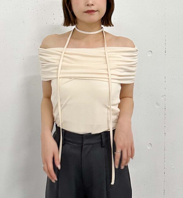 archives「ギャザーオフショルカットＴＯＰＳ」|タンクトップ|