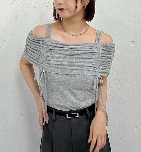 archives「ドロストオフショルカットＴＯＰＳ」|タンクトップ|