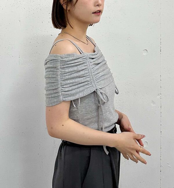 archives「ドロストオフショルカットＴＯＰＳ」|タンクトップ|