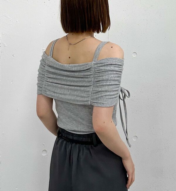 archives「ドロストオフショルカットＴＯＰＳ」|タンクトップ|