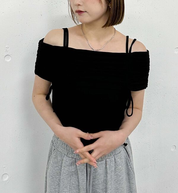 archives「ドロストオフショルカットＴＯＰＳ」|タンクトップ|