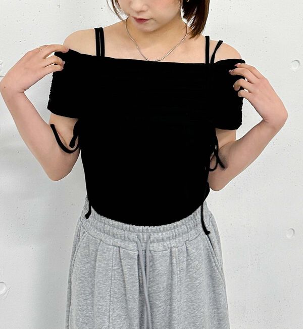 archives「ドロストオフショルカットＴＯＰＳ」|タンクトップ|