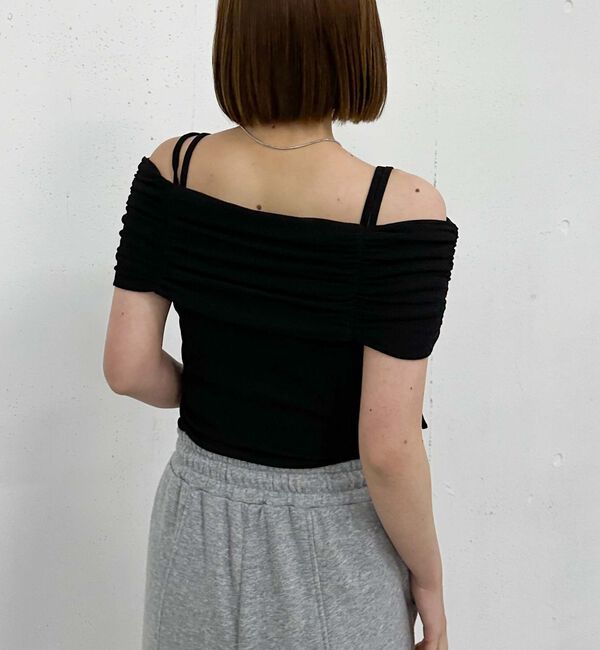 archives「ドロストオフショルカットＴＯＰＳ」|タンクトップ|