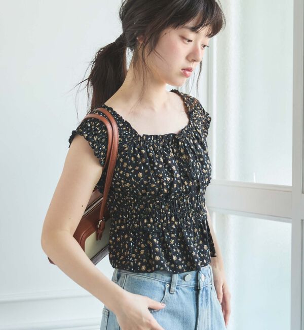 archives「花柄シャーリングオフショルブラウス」|シャツ・ブラウス|