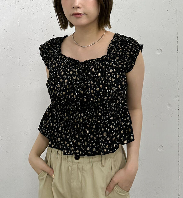 archives「花柄シャーリングオフショルブラウス」|シャツ・ブラウス|