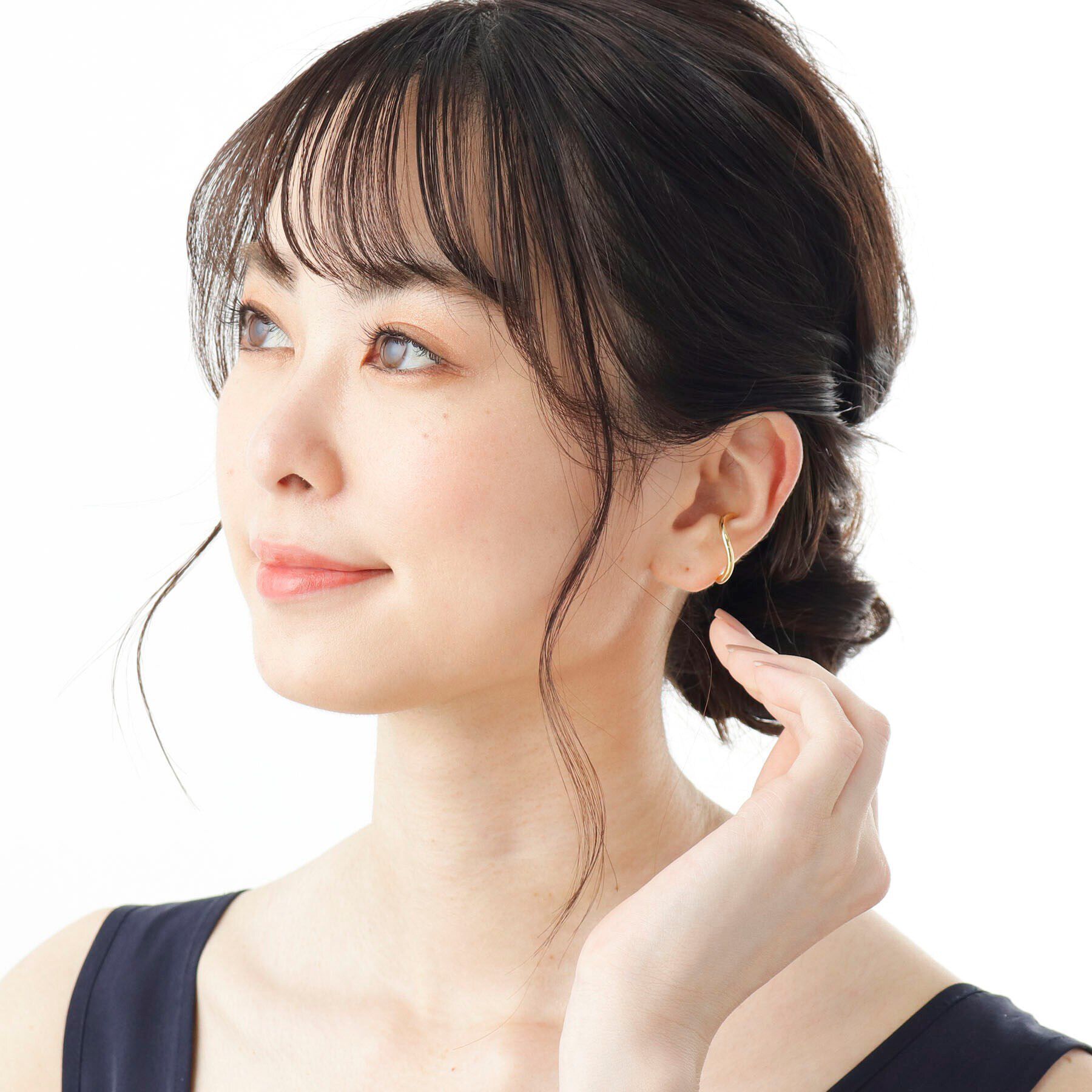 COCOSHNIK「シルバー Sライン イヤーカフ GP」|イヤーカフ|