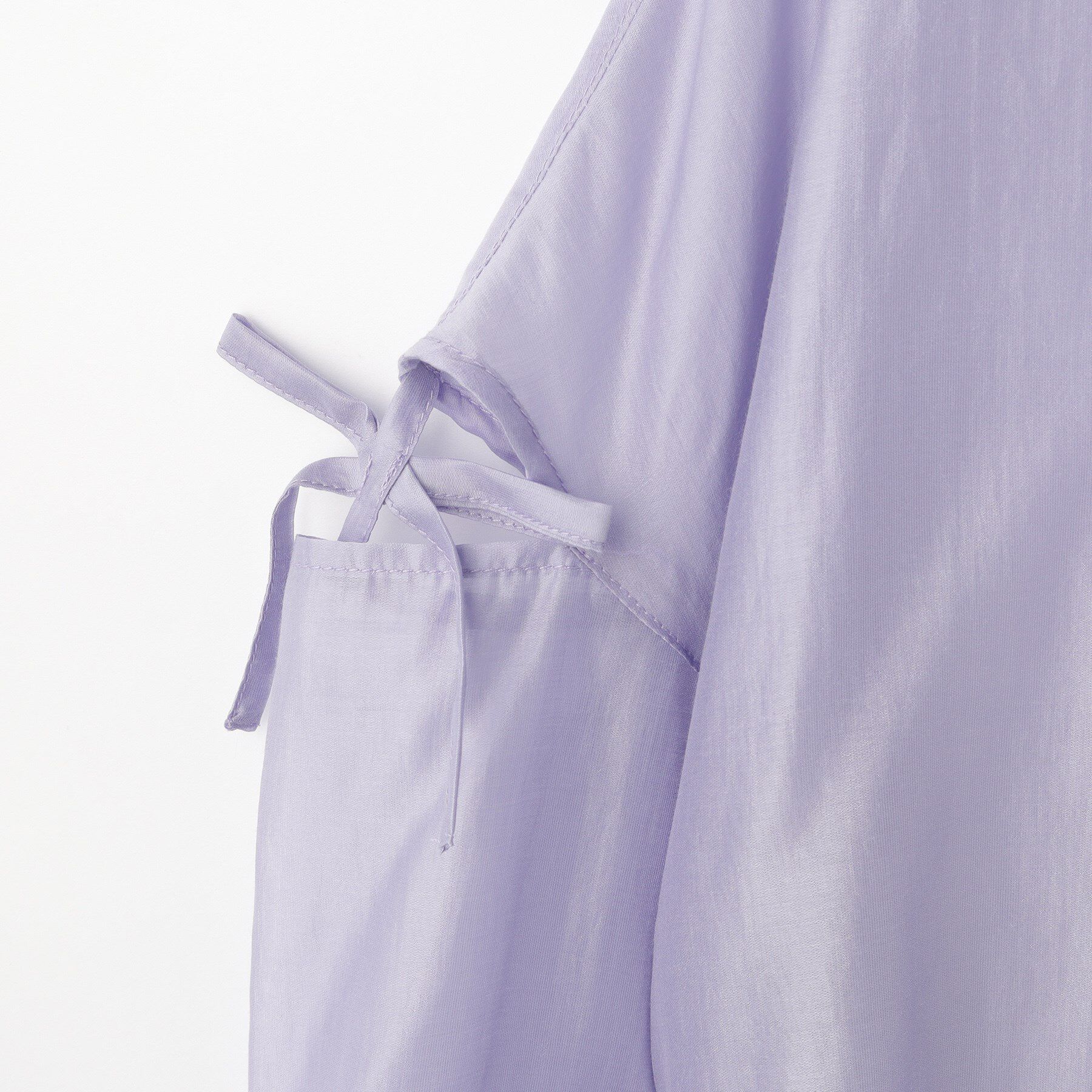 SHOO･LA･RUE「【130-150cm】程よい肌見せが叶う クロップドシアーシャツ」|シャツ・ブラウス|