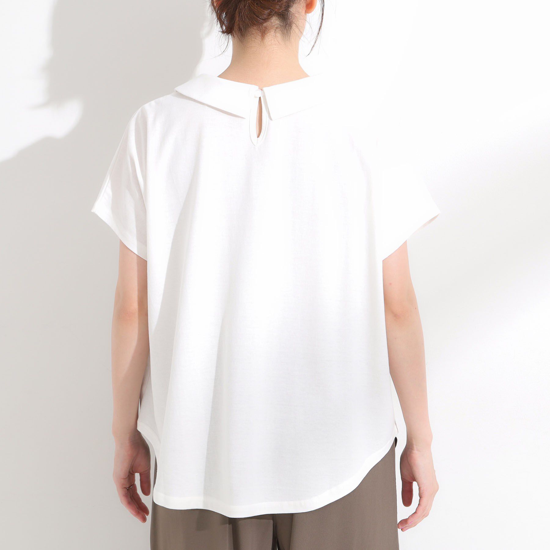 SHOO･LA･RUE「【S-LL】こだわりの襟バランスが大人かわいい ボックスシルエットトップス」|Tシャツ・カットソー|