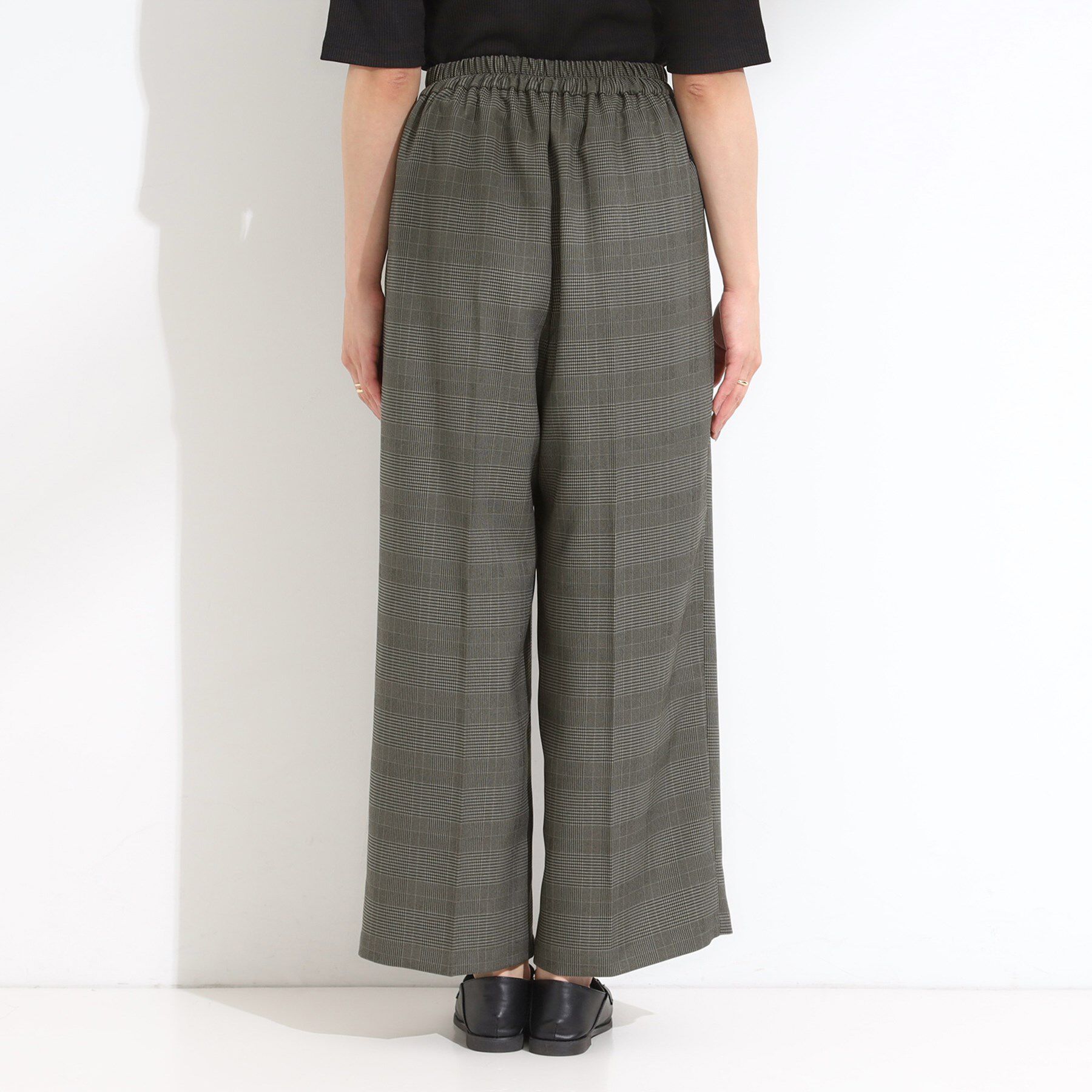 SHOO･LA･RUE「【S-LL/セットアップ可/洗濯後しわになりにくい】きちんと見え タックワイドパンツ」|その他|