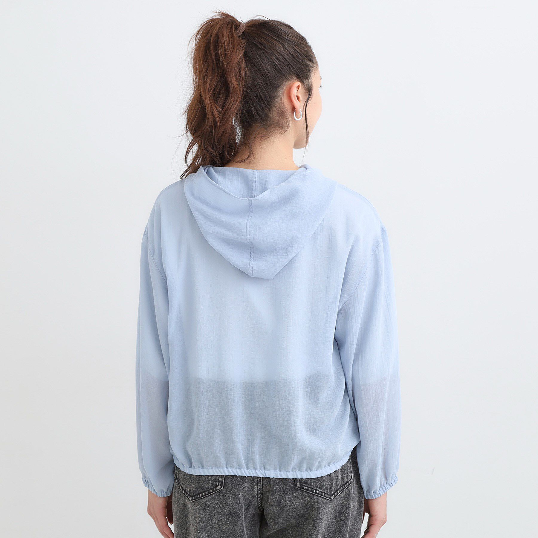 SHOO･LA･RUE「【S-LL】大人の抜け感 シアーボイルフーディパーカ」|パーカー|