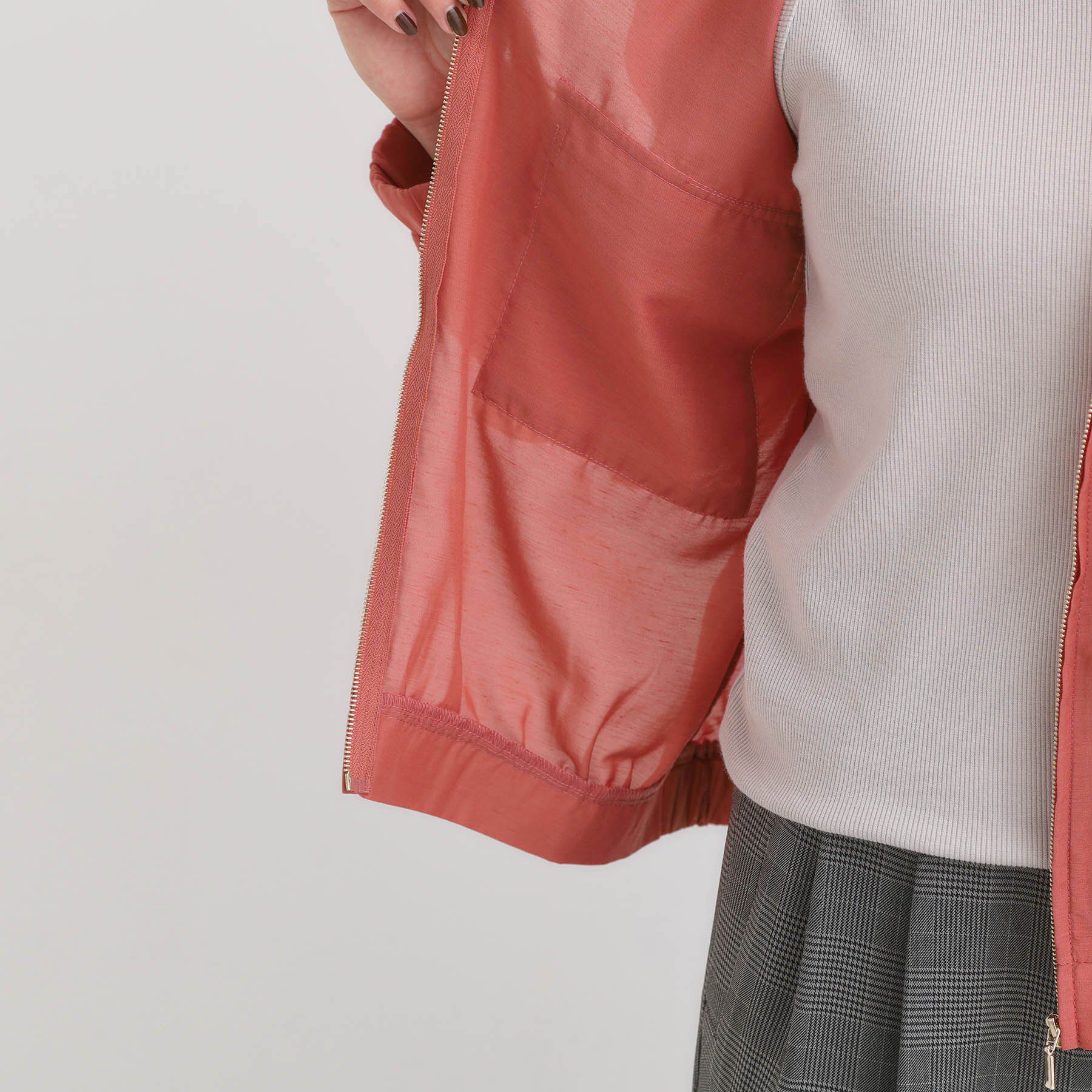 SHOO･LA･RUE「【S-LL】寒暖差のある時期に 大人上品なシアーブルゾン」|ブルゾン・スタジャン|