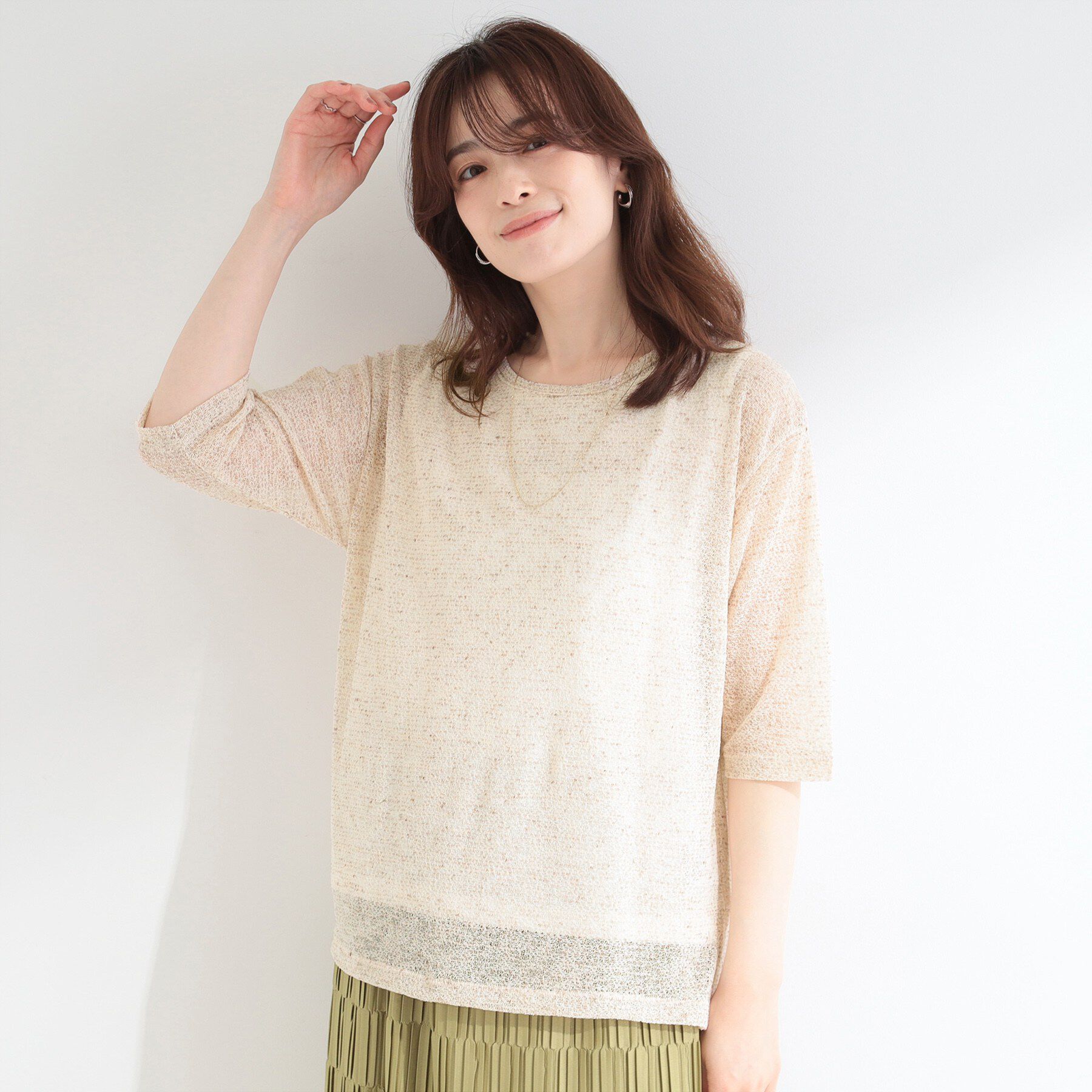 SHOO･LA･RUE「【2点セット】メランジシアートップス&times;タンクトップセット」|その他|