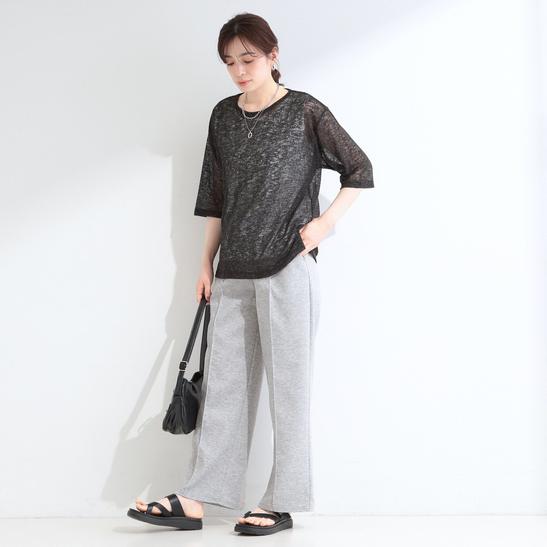 SHOO･LA･RUE「【2点セット】メランジシアートップス&times;タンクトップセット」|その他|