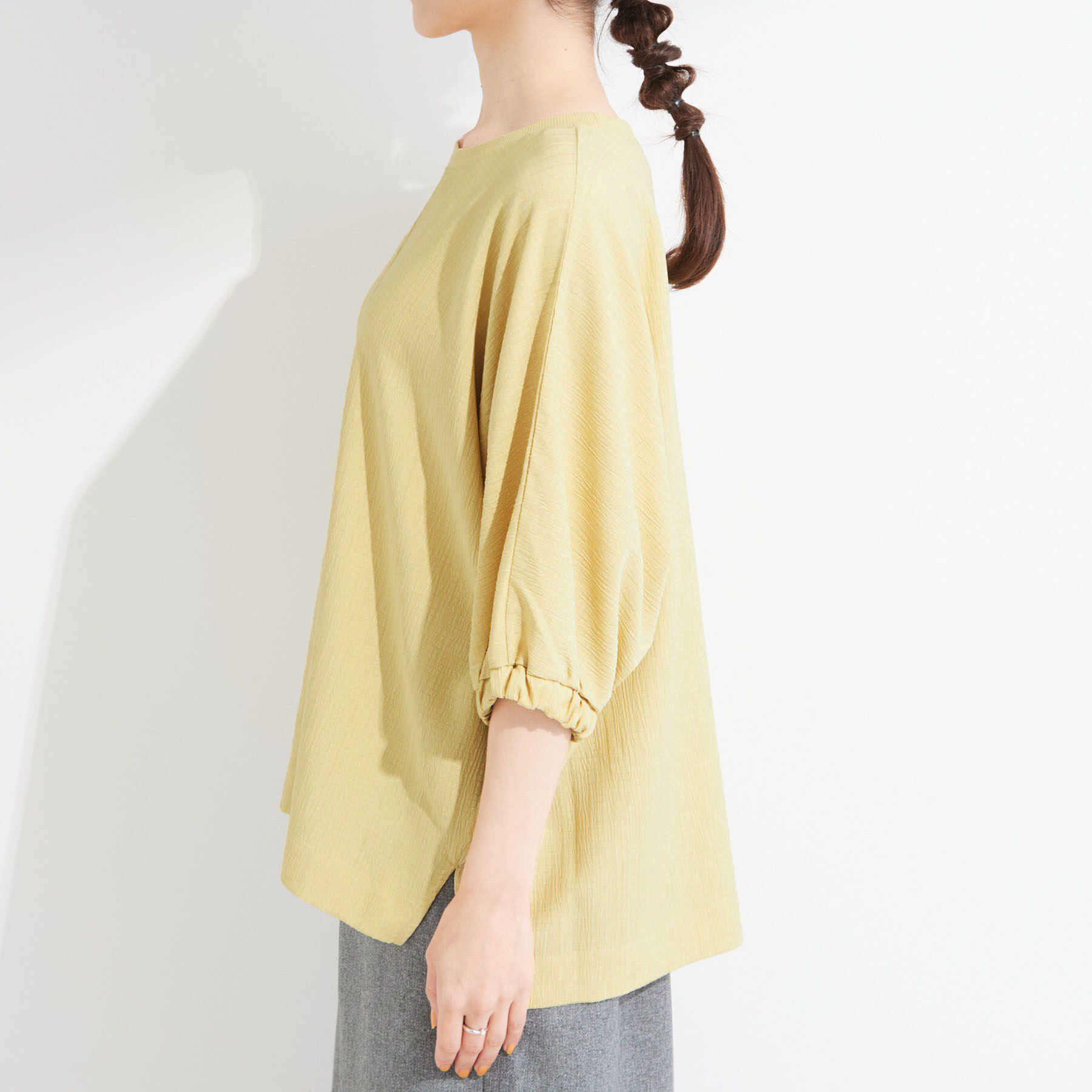 SHOO･LA･RUE「【インせず着られる/洗濯後しわになりにくい】シボシボドルマンブラウス」|シャツ・ブラウス|
