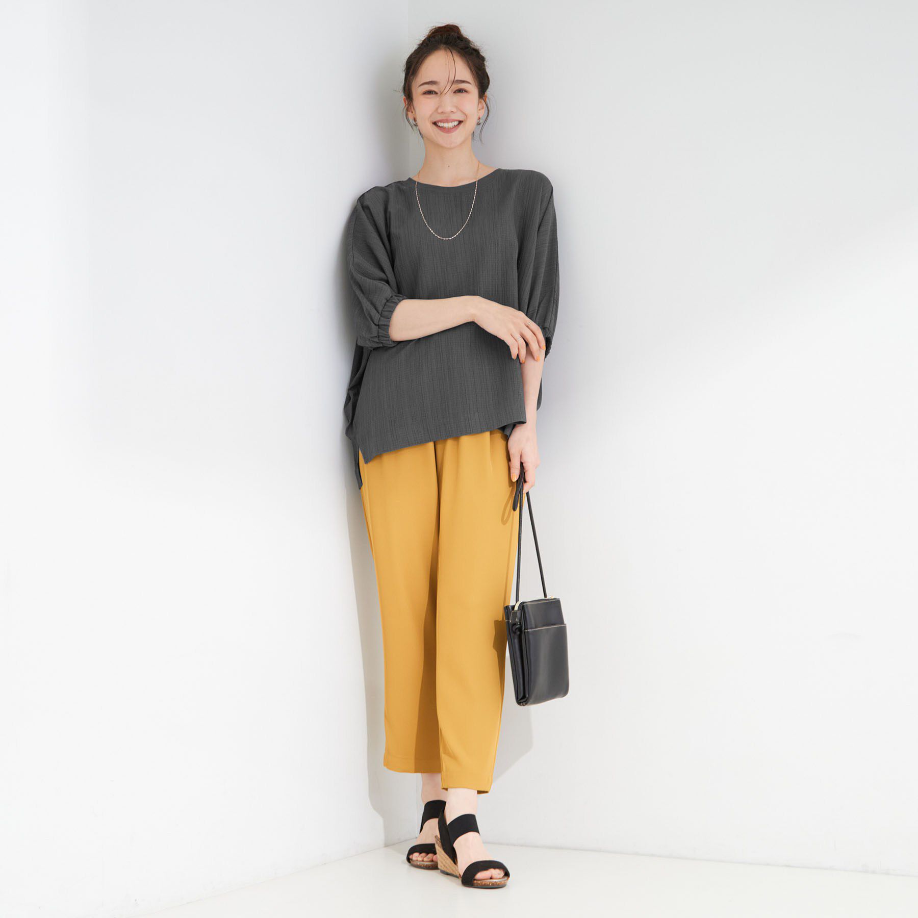 SHOO･LA･RUE「【インせず着られる/洗濯後しわになりにくい】シボシボドルマンブラウス」|シャツ・ブラウス|