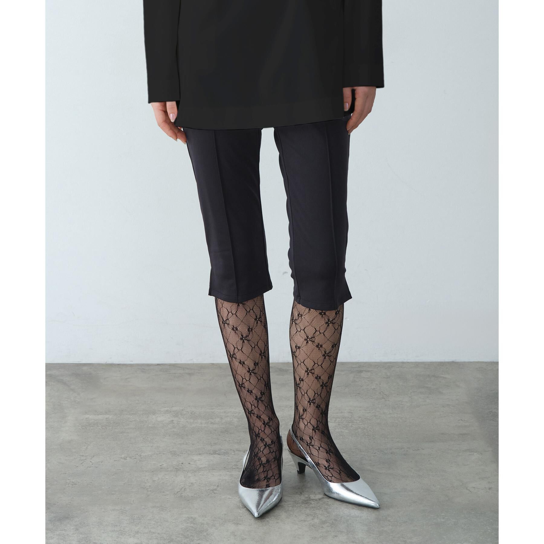 CODE A「piedi nudi｜flower lace tights」|タイツ・ストッキング|