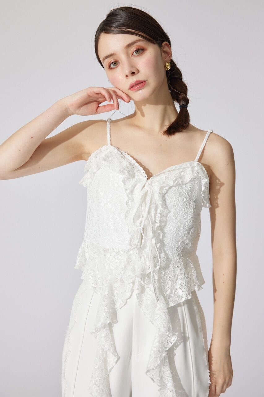 rienda「シンメトリーキャミトップス」|キャミソール|WHT