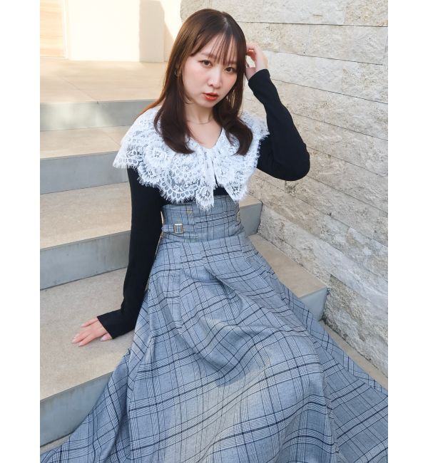 dazzlin「レースケープバックルワンピース」|ワンピース|