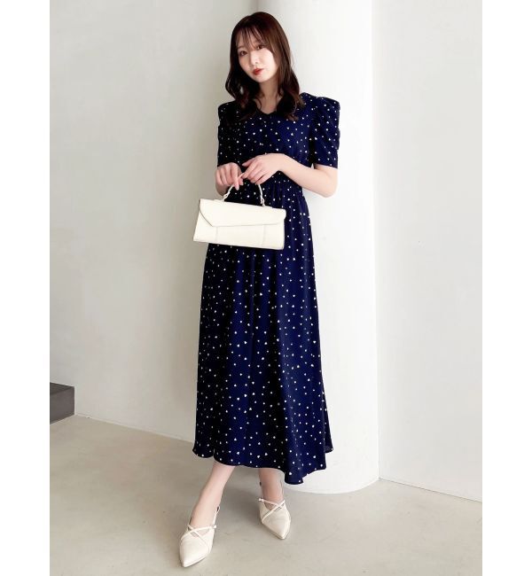 dazzlin「【WEB限定】ハートパターンシャーリングワンピース」|ワンピース|