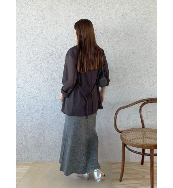 LAGUNAMOON「フロントボタンメランジニットワンピース」|ワンピース|