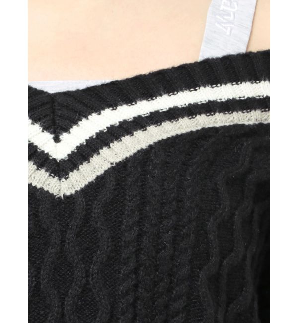 GYDA「cable LOOSEニットレイヤードチュニックワンピース」|ワンピース|