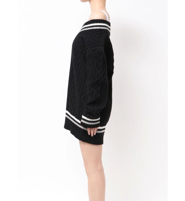 GYDA「cable LOOSEニットレイヤードチュニックワンピース」|ワンピース|