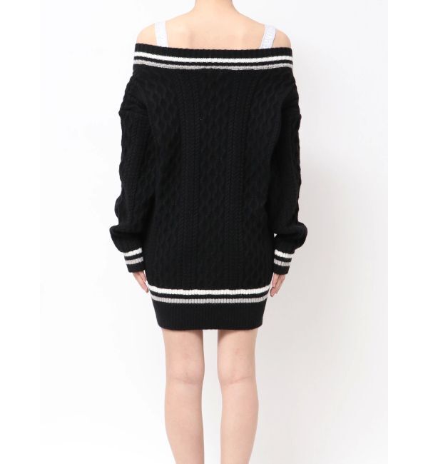 GYDA「cable LOOSEニットレイヤードチュニックワンピース」|ワンピース|