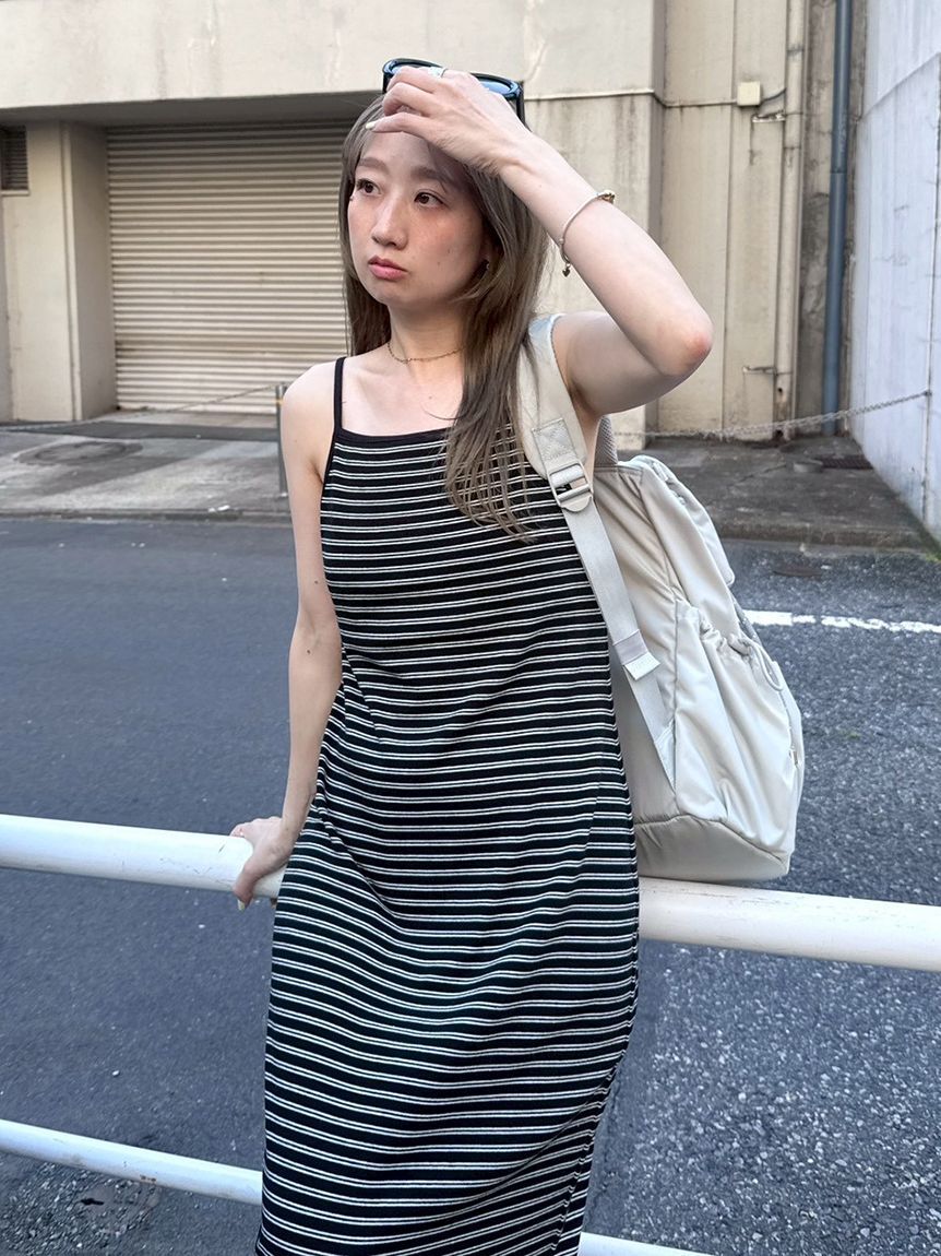emmi atelier「emmiロゴカップ付きパイルワンピース」|ワンピース|