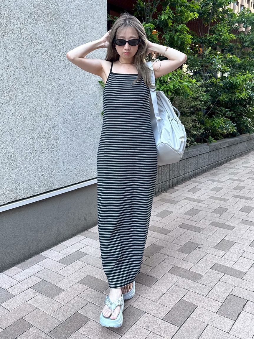 emmi atelier「emmiロゴカップ付きパイルワンピース」|ワンピース|