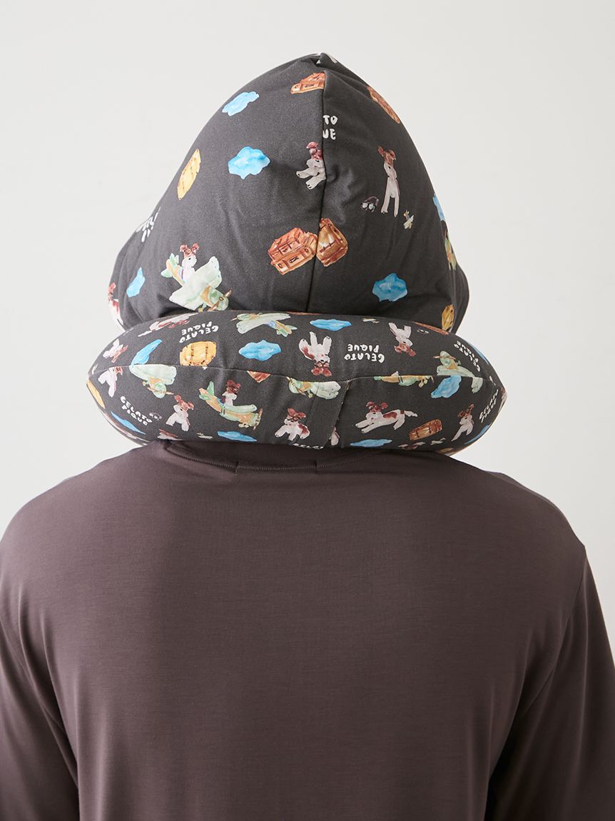 GELATO PIQUE HOMME「【ヒラノトシユキ】【HOMME】【接触冷感】PLANEDOG柄プリントフードネックピロー」|その他|