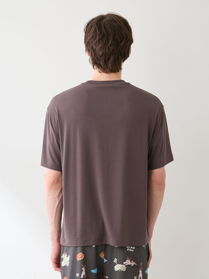 GELATO PIQUE HOMME「【ヒラノトシユキ】【HOMME】【接触冷感】PLANEDOGワンポイントプリントTシャツ」|ルームウェア|