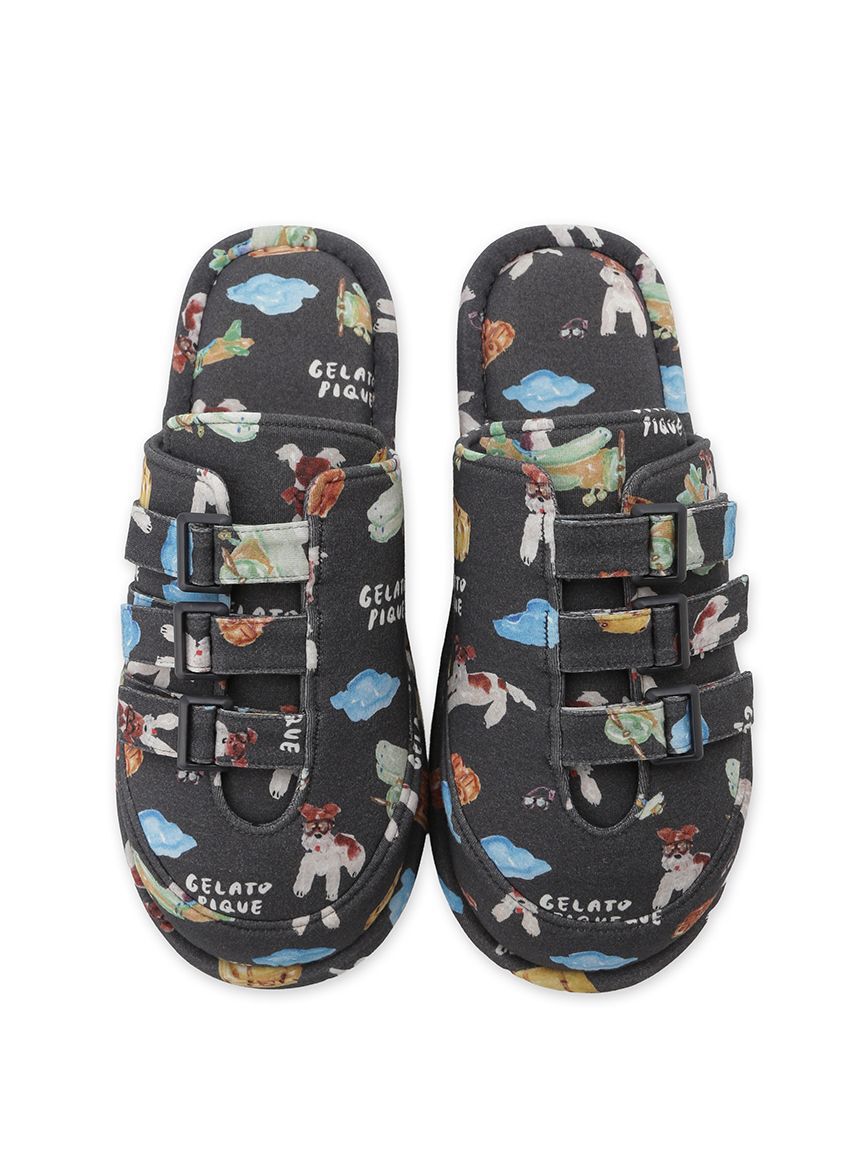 GELATO PIQUE HOMME「【ヒラノトシユキ】【HOMME】【接触冷感】PLANEDOG柄プリントルームシューズ」|その他|