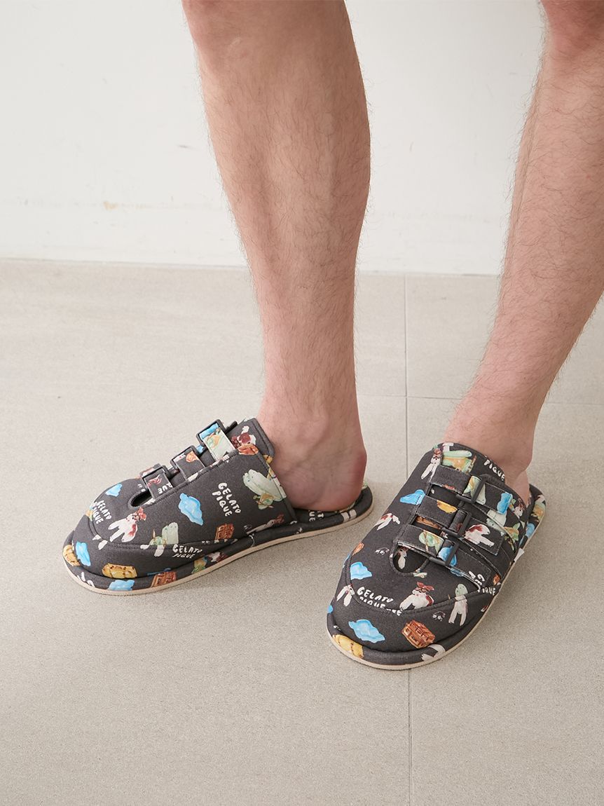 GELATO PIQUE HOMME「【ヒラノトシユキ】【HOMME】【接触冷感】PLANEDOG柄プリントルームシューズ」|その他|