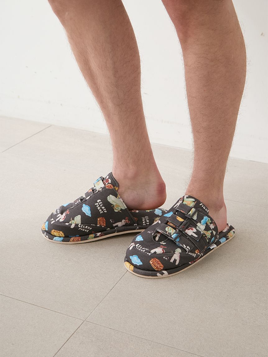 GELATO PIQUE HOMME「【ヒラノトシユキ】【HOMME】【接触冷感】PLANEDOG柄プリントルームシューズ」|その他|