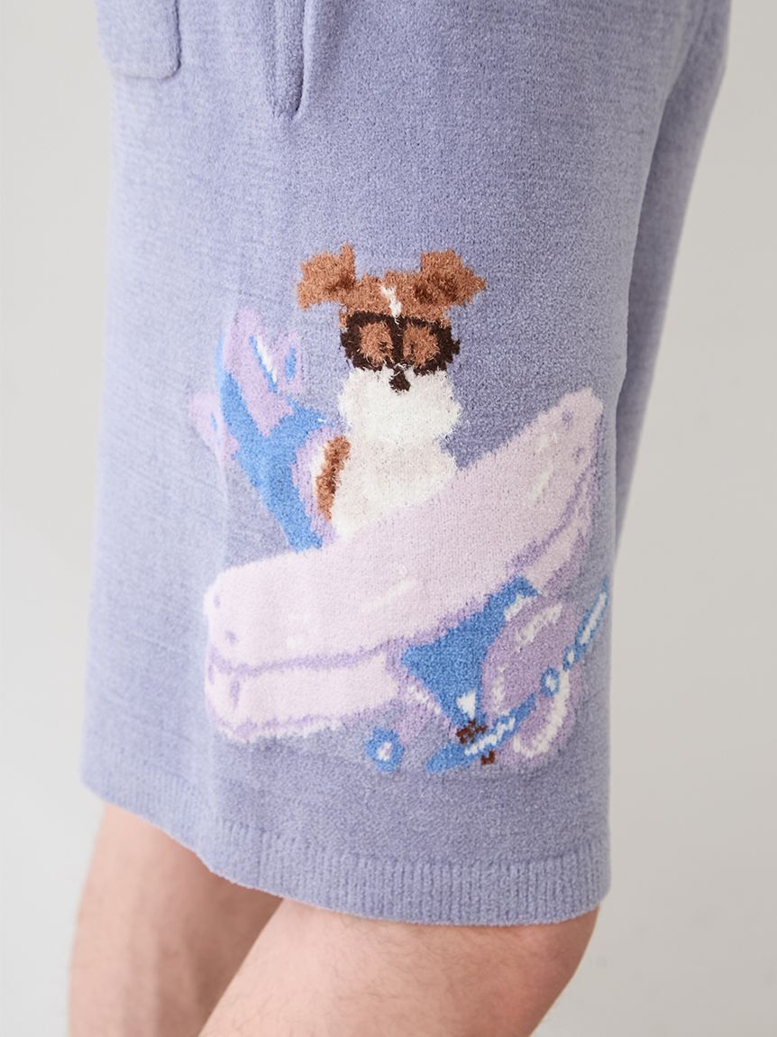 GELATO PIQUE HOMME「【ヒラノトシユキ】【HOMME】エアリーモコPLANEDOGジャガードプルオーバー&ハーフパンツセット」|ルームウェア|